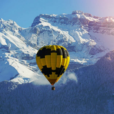 Vol face au Mont-Blanc